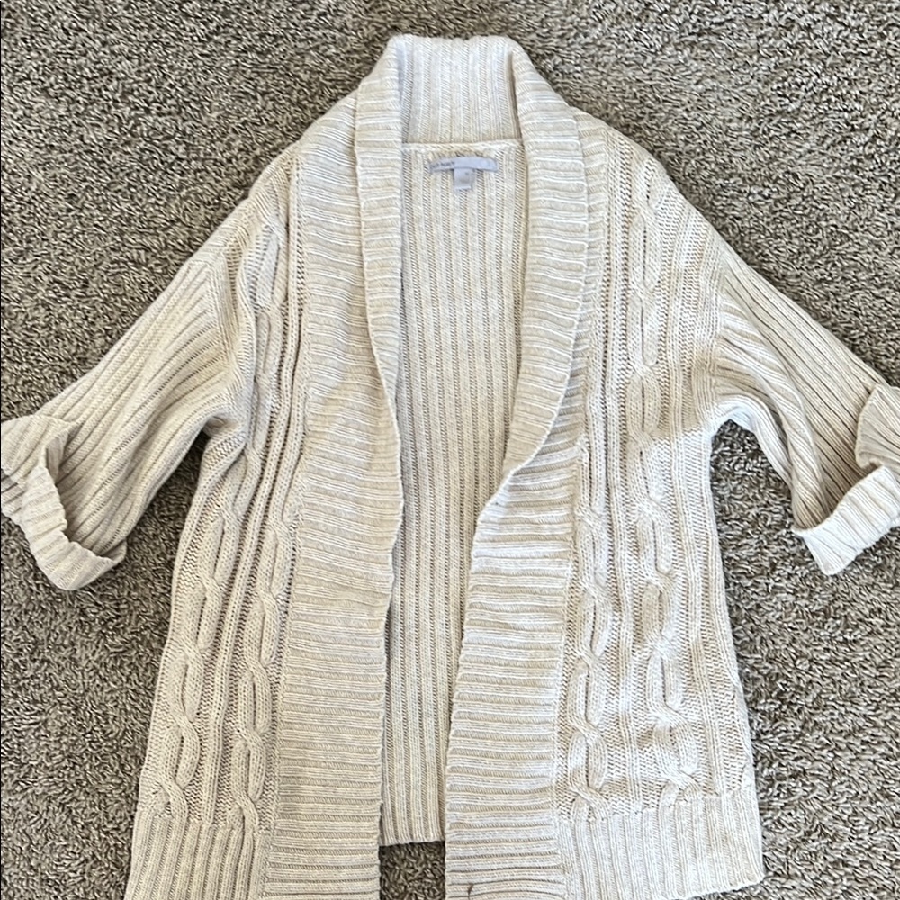 Old Navy Cozy Cream Cable Knit long Sweater